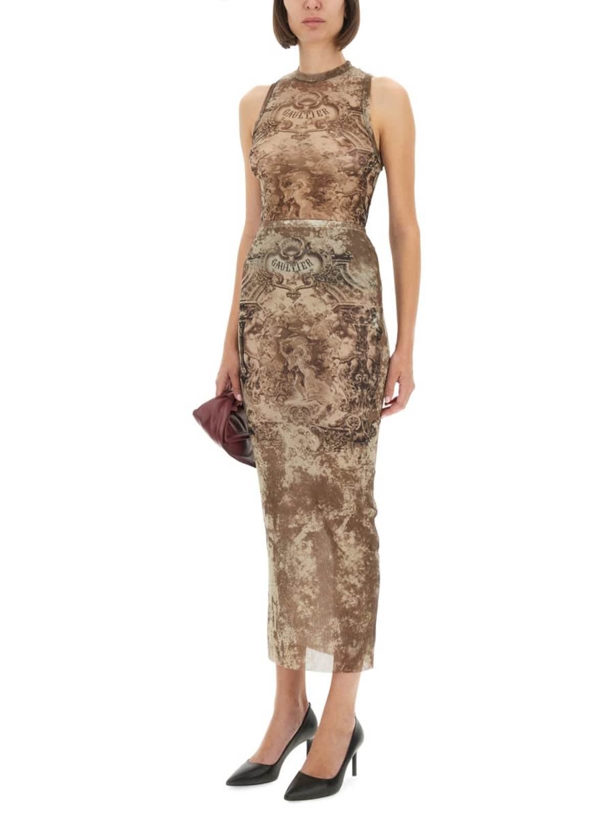 Jean Paul Gaultier Long Medallion Skirt - Nude - Image 2 of 4