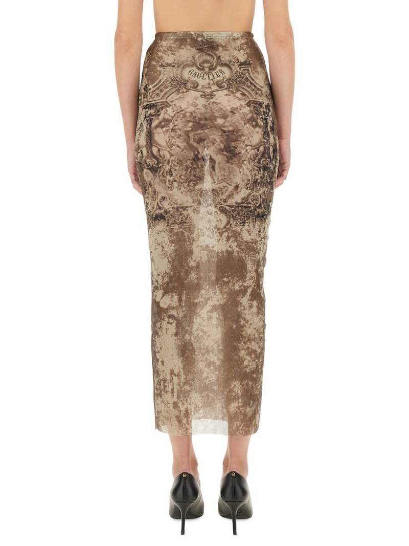 Jean Paul Gaultier Long Medallion Skirt - Nude