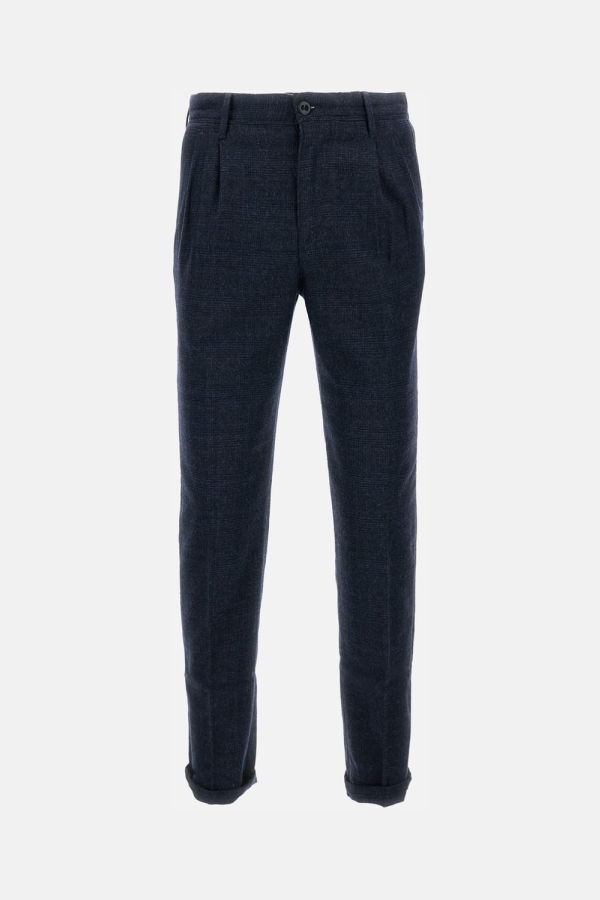 Incotex Tailored Wool Blend Trousers - Blue