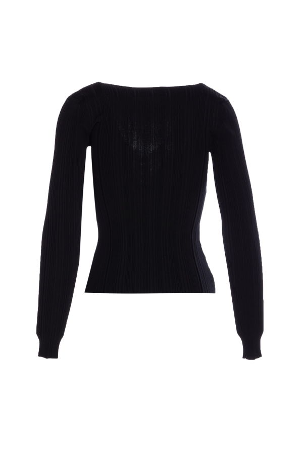 Self-Portrait Lace Knit Top - Black