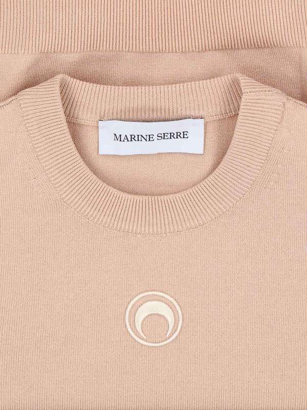 MARINE SERRE Moon Logo Sweater - Beige
