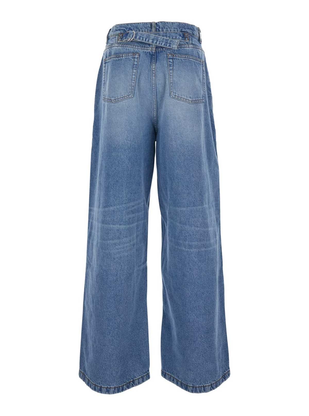 Ami Alexandre Mattiussi Blue Jeans With Belt Loops Wide Leg - Blue - Image 2 of 3