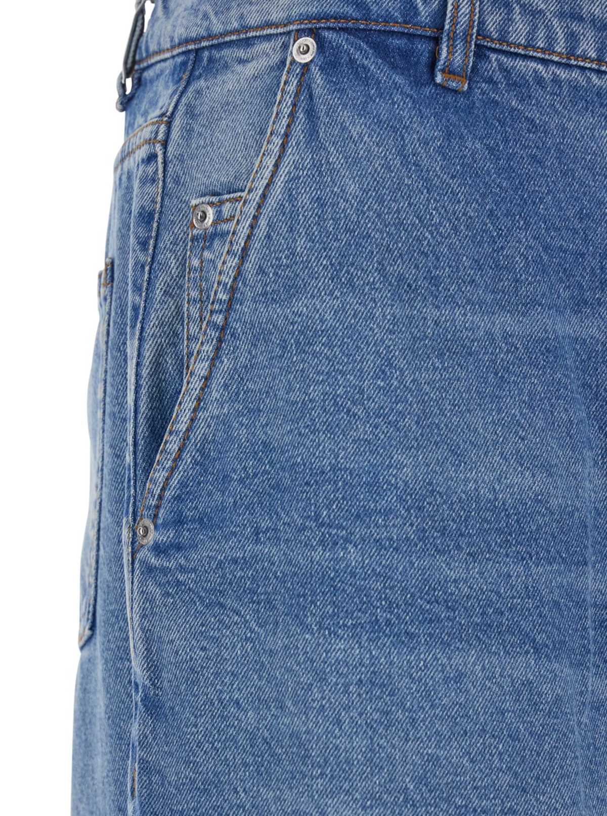 Ami Alexandre Mattiussi Blue Jeans With Belt Loops Wide Leg - Blue - Image 3 of 3