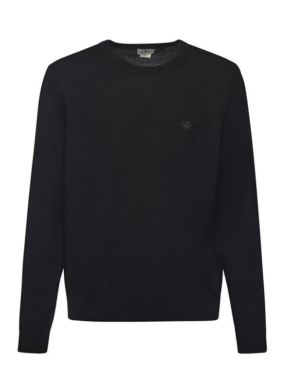 Etro Wool Sweater With Embroidered Monogram Sweater