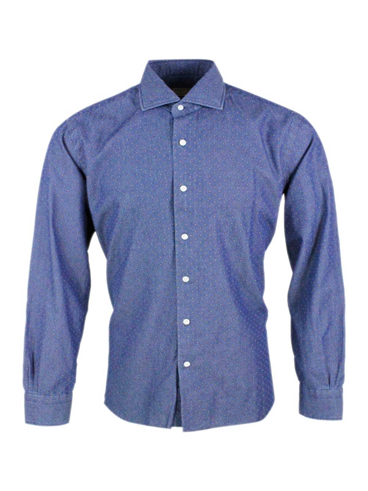Barba Napoli Shirt - Denim - Image 1 of 4