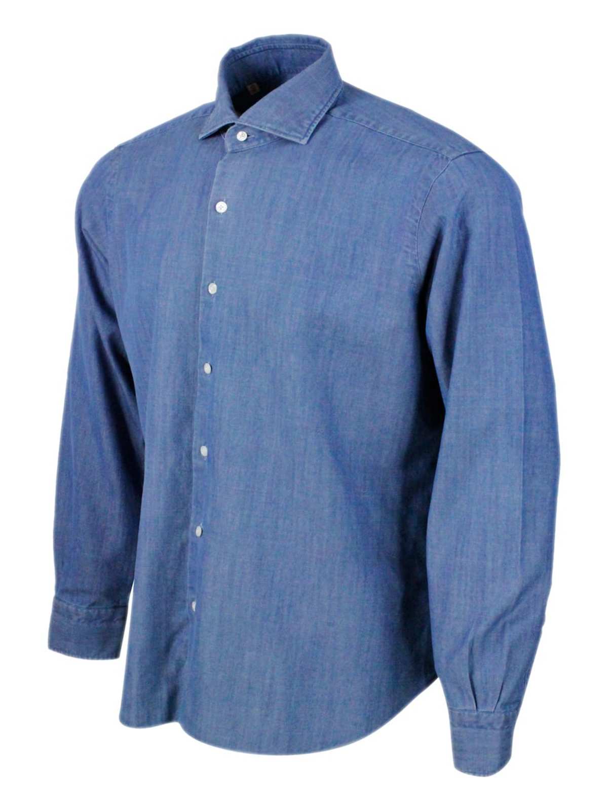 Barba Napoli Shirt - Denim - Image 2 of 4