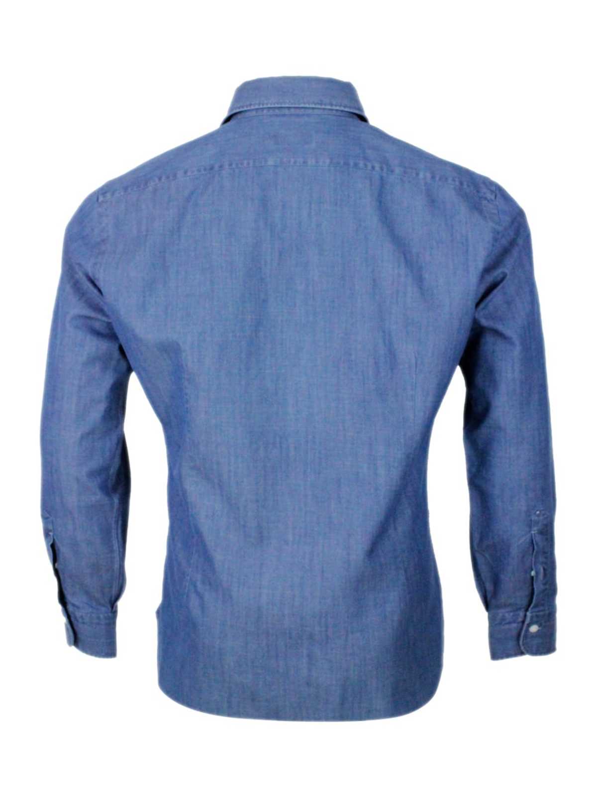 Barba Napoli Shirt - Denim - Image 3 of 4