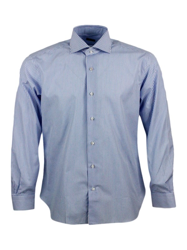 Barba Napoli Shirt - Bianco - celeste