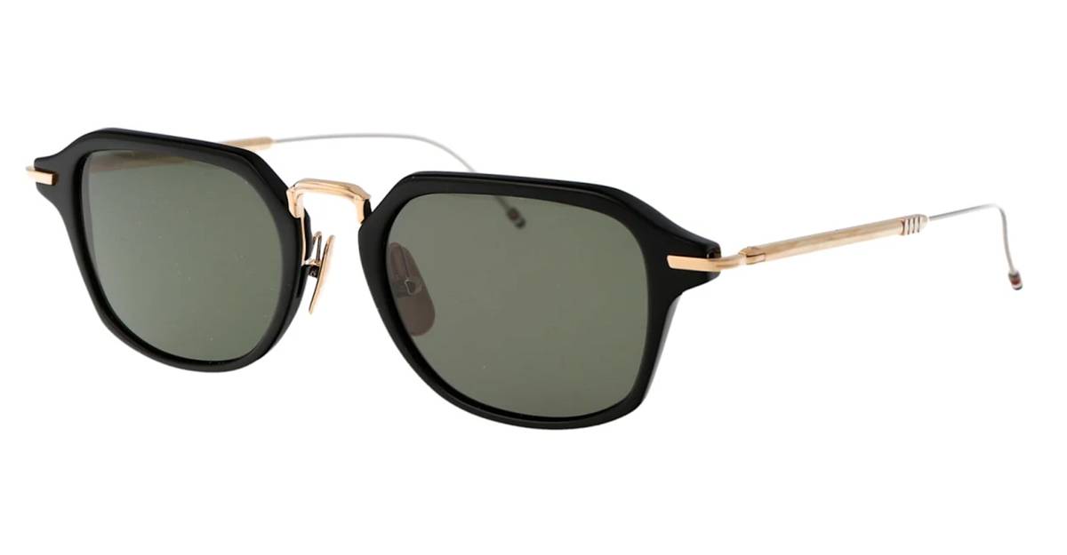 Thom Browne Rectangular Sunglasses - Black / Gold - Image 2 of 3
