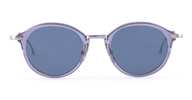 Thom Browne Round - Satin Crystal Grey / Black Iron Sunglasses - Gray - Thumbnail 1