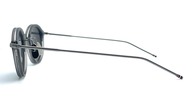 Thom Browne Round - Satin Crystal Grey / Black Iron Sunglasses - Gray - Thumbnail 3