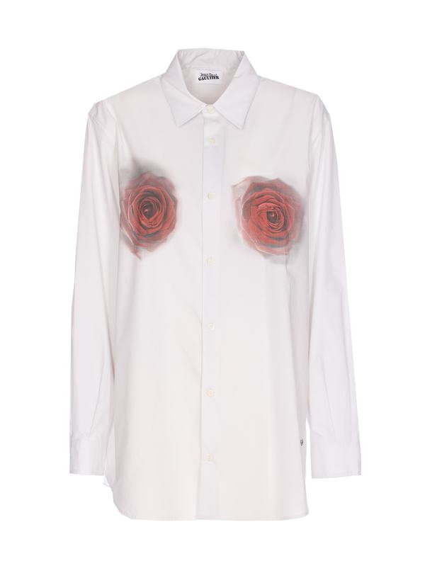 Jean Paul Gaultier Roses Print Shirt - White