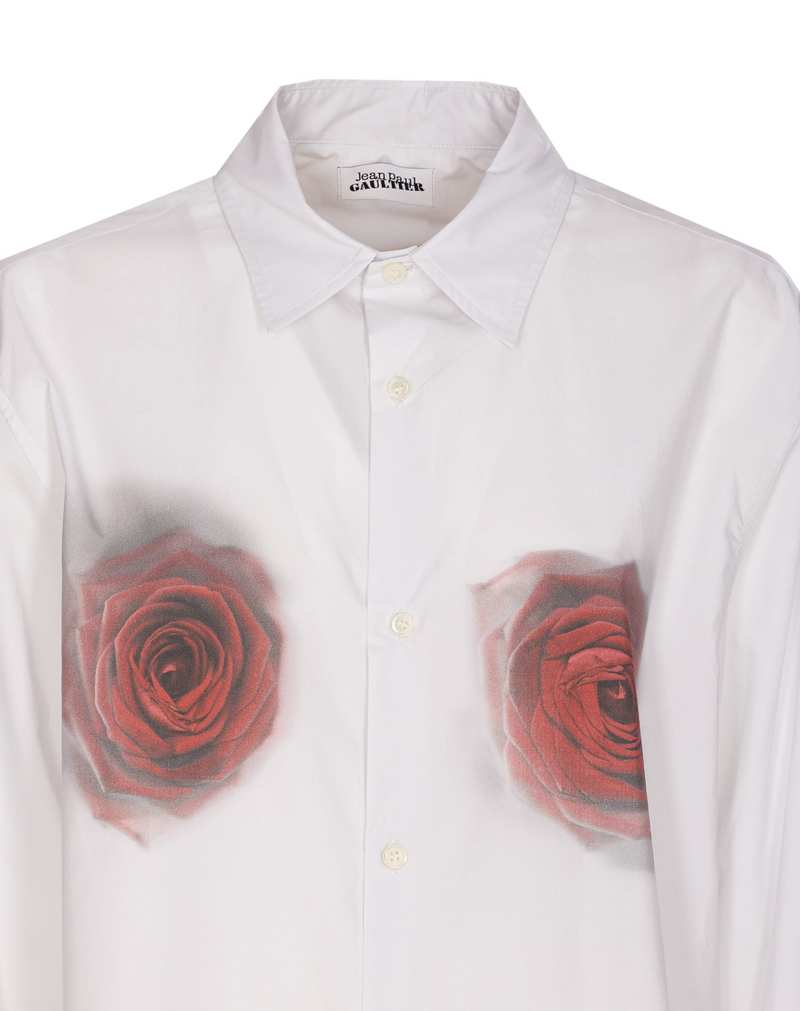 Jean Paul Gaultier Roses Print Shirt - White