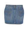 Jean Paul Gaultier Mini Denim Front Zipped Skirt - Blue - Thumbnail 2