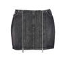 Jean Paul Gaultier Mini Denim Front Zipped Skirt - Gray - Thumbnail 1
