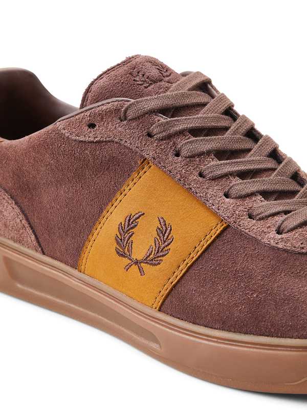 Fred Perry Suede Sneakers With Iconic Embroidery