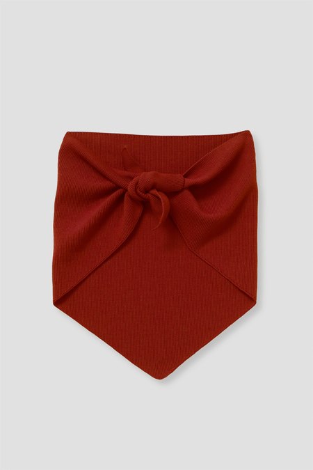 Cecilie Telle High Neck Lambswool Poncho - Cocoa | Garmentory