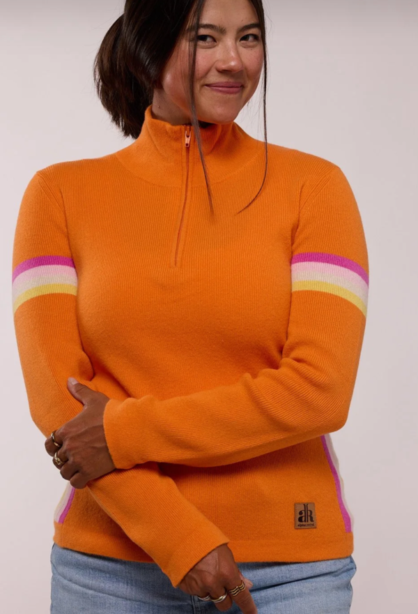 Alpine Revival Powder Day 1/2 Zip Sweater - Sunset