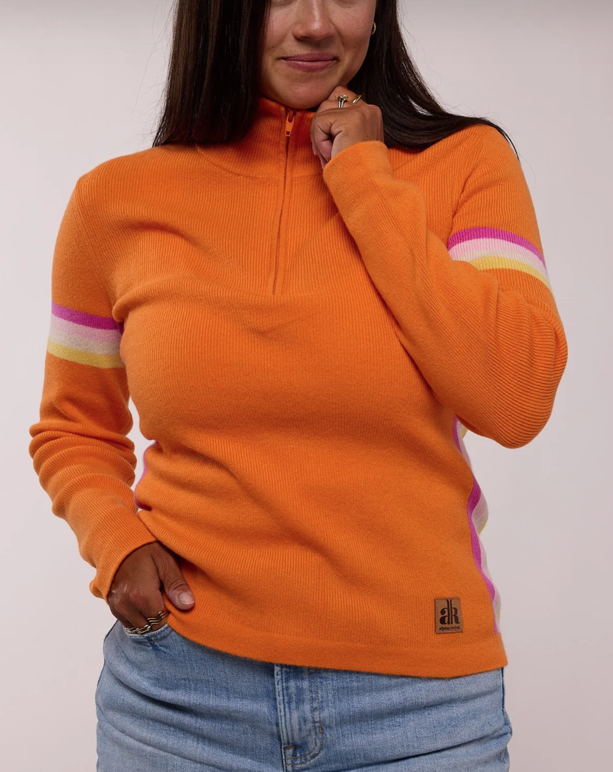 Alpine Revival Powder Day 1/2 Zip Sweater - Sunset - Image 7 of 8