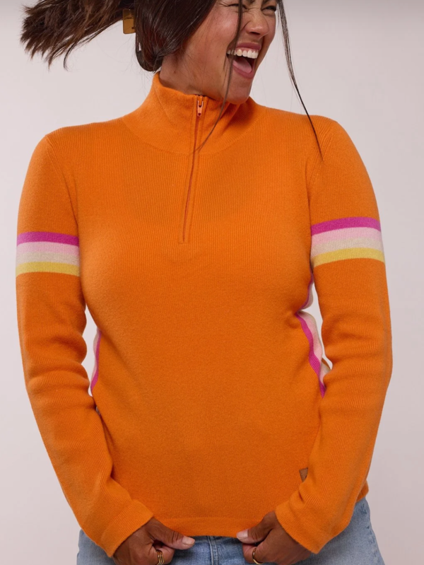 Alpine Revival Powder Day 1/2 Zip Sweater - Sunset