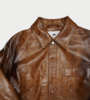 MARINE SERRE Moon Airbrushed Leather Overshirt - Thumbnail 10