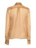 Fabiana Filippi Organza Basic Shirt With Galassia Embroidered Collar - Brown - Thumbnail 3