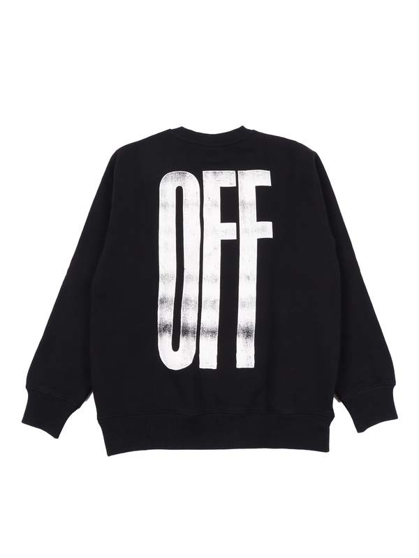 KIDS Off-White Quote Crewneck Sweatshirt - Black