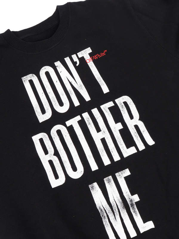 KIDS Off-White Quote Crewneck Sweatshirt - Black