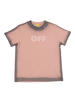 KIDS Off-White Garment Dyed Spray Tee - Pink - Thumbnail 1