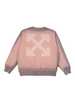 KIDS Off-White Garment Dyed Spray Crew Sweatshirt - Pink - Thumbnail 2