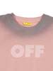 KIDS Off-White Garment Dyed Spray Crew Sweatshirt - Pink - Thumbnail 3