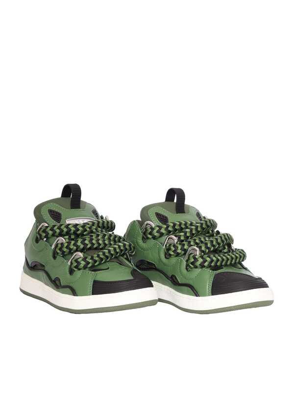KIDS Lanvin Curb Sneakers - Green