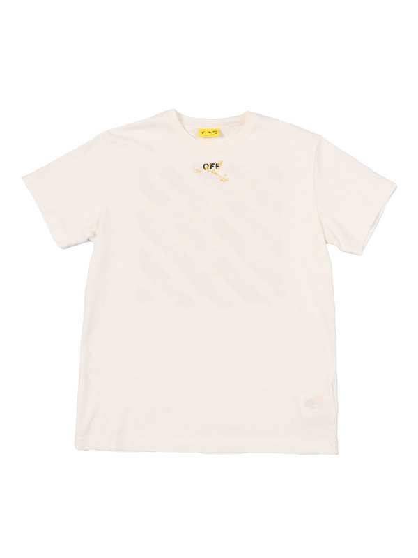 Off-White Diags Splat Tee S/S Tee - White