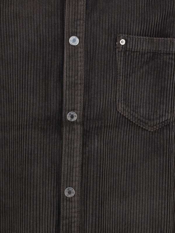 Ami Alexandre Mattiussi Corduroy Velvet Overshirt - Gray