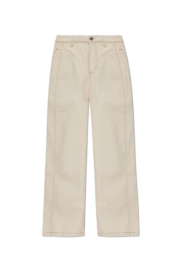 Ami Alexandre Mattiussi Wide-leg Jeans - Beige