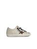 Golden Goose Super-Star Light Beige Leather Blend Sneakers With Leopard Pony Hair Star - Light Beige/Leopard - Thumbnail 1