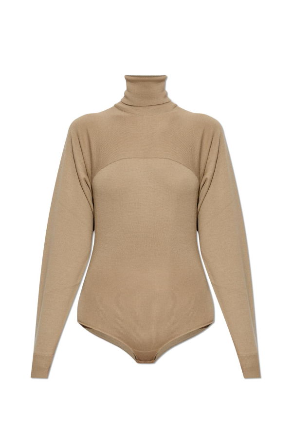 MM6 Maison Margiela Bodysuit With Turtleneck - Beige