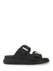 Alexander McQueen Sandalo Hybrid Double Buckle Sandal - Black - Thumbnail 1
