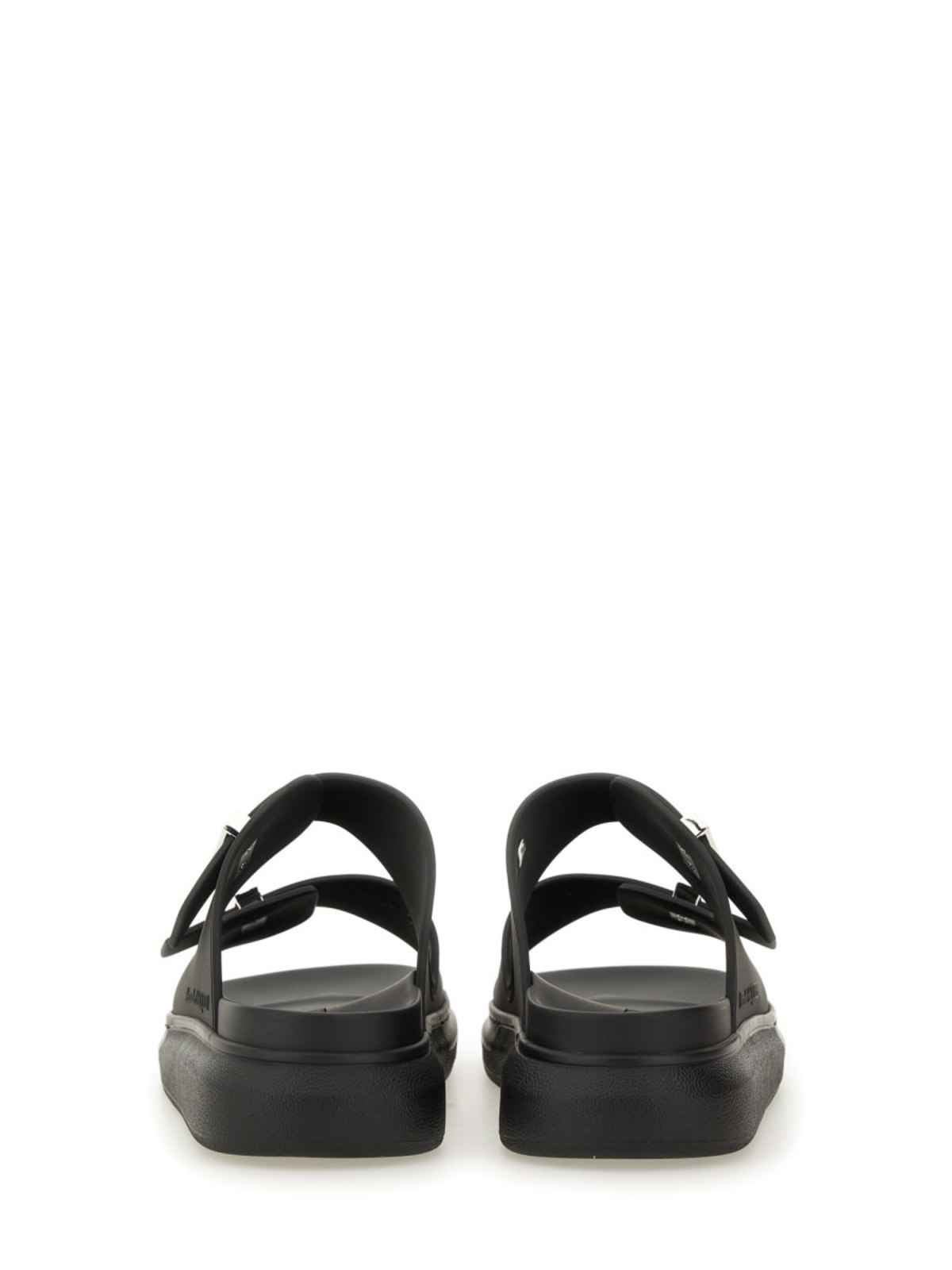 Alexander McQueen Sandalo Hybrid Double Buckle Sandal - Black - Image 3 of 5