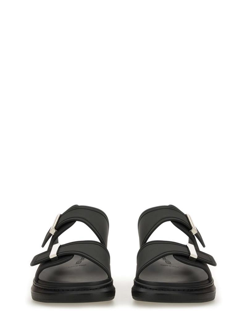 Alexander McQueen Sandalo Hybrid Double Buckle Sandal - Black