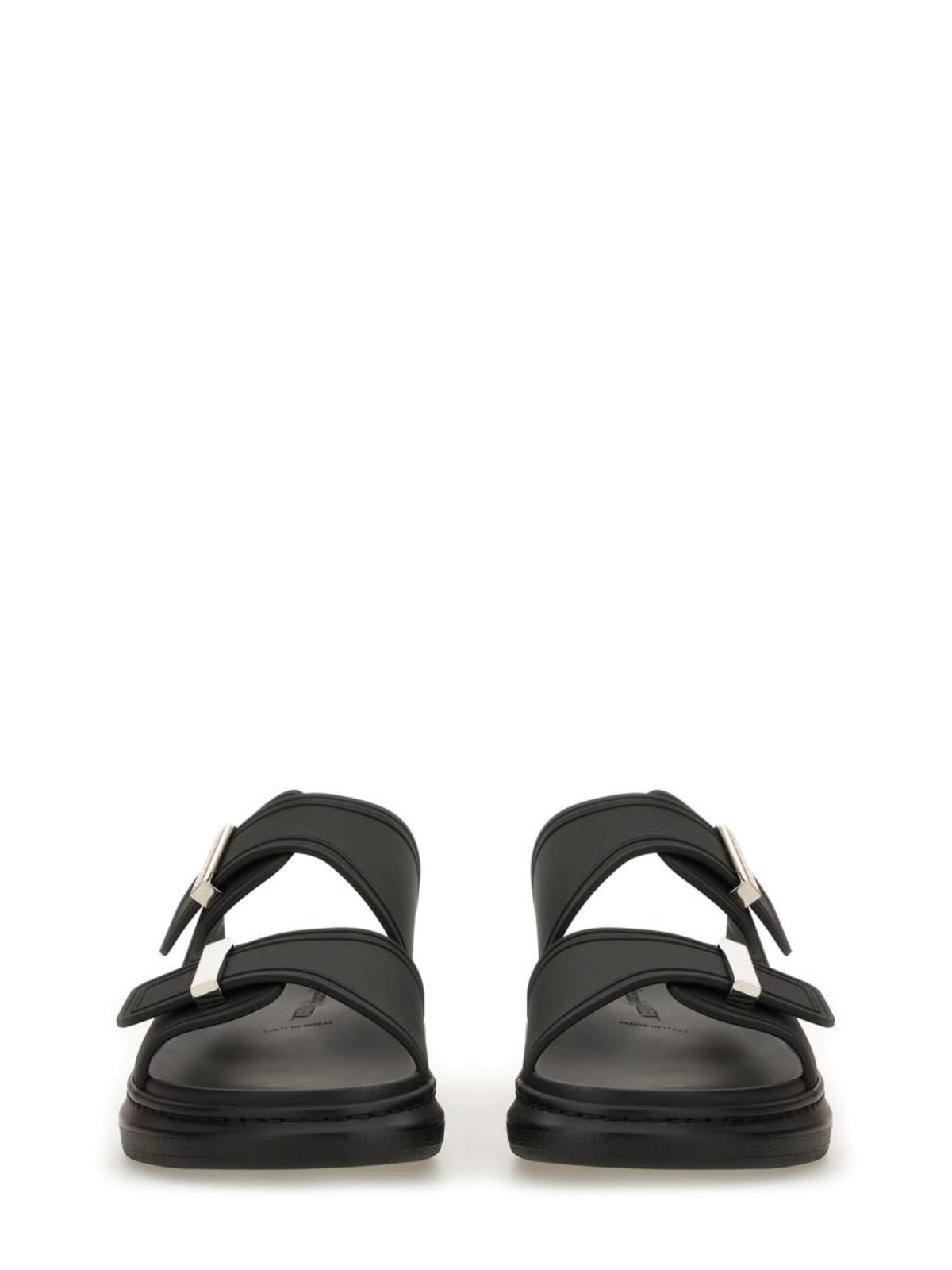 Alexander McQueen Sandalo Hybrid Double Buckle Sandal - Black - Image 4 of 5