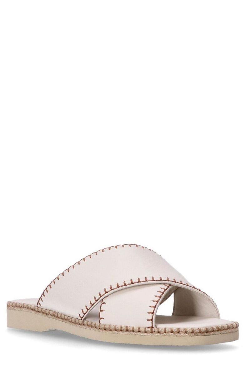 Hogan H660 Square Toe Slides - Avorio