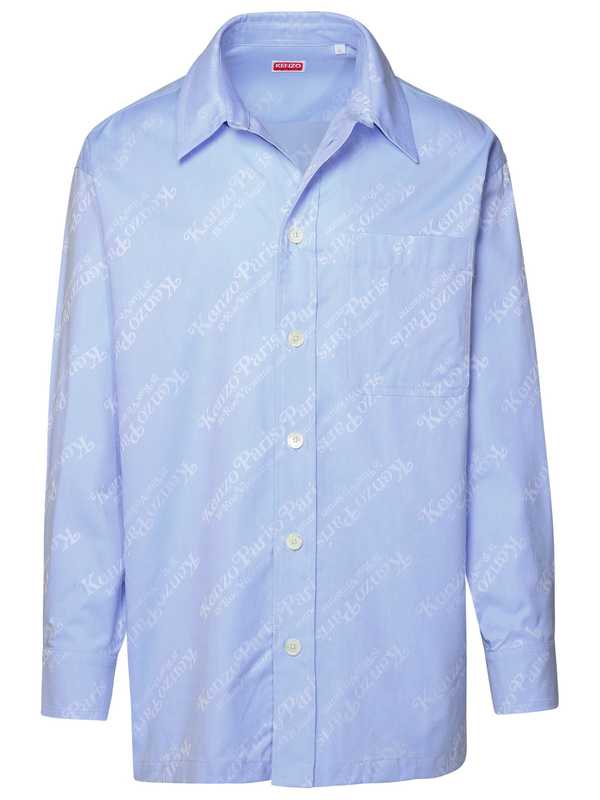 Kenzo Cotton Shirt - Light Blue