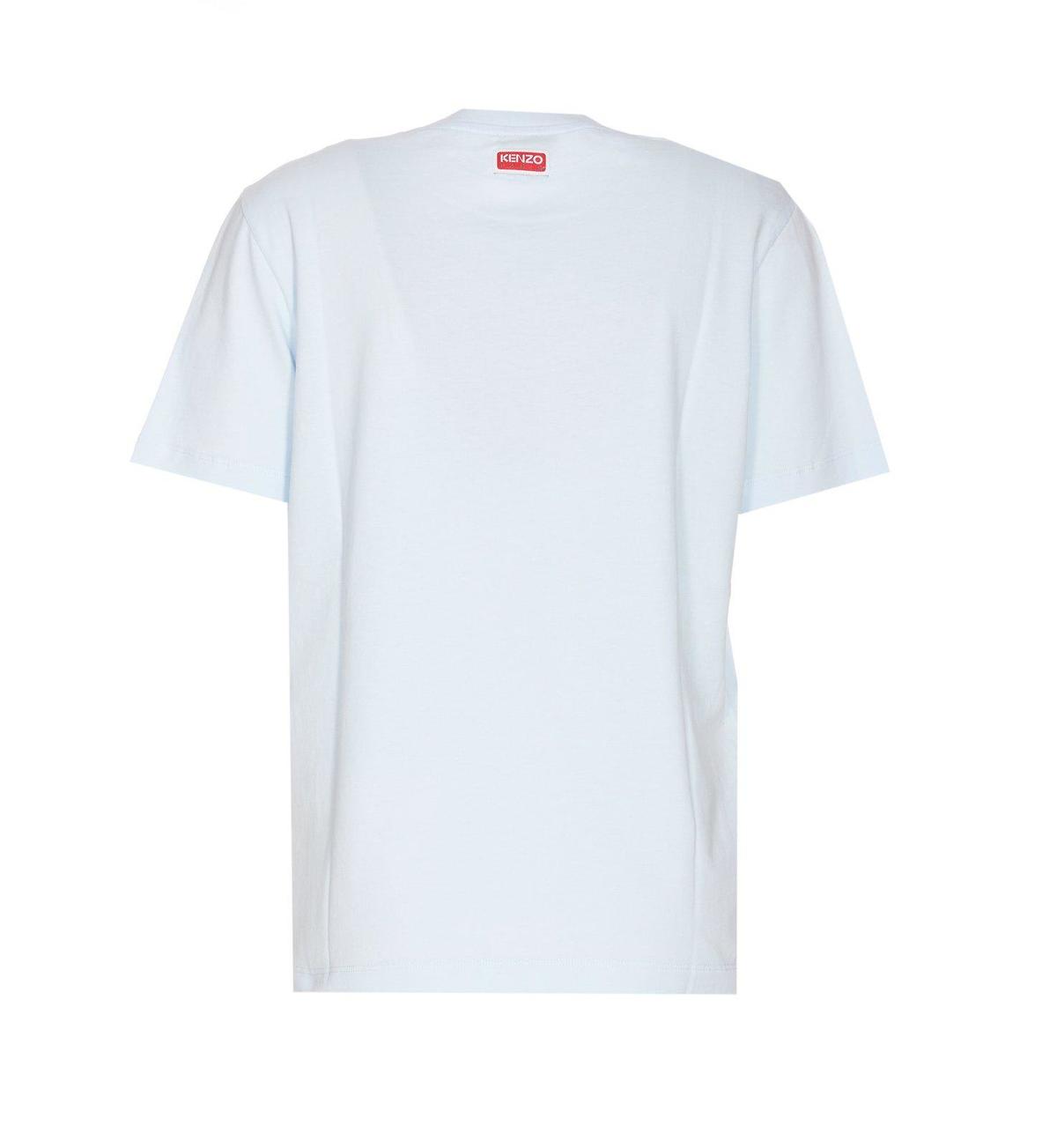 Kenzo T-Shirt with Tiger Embroidery - Light Blue - Image 2 of 4