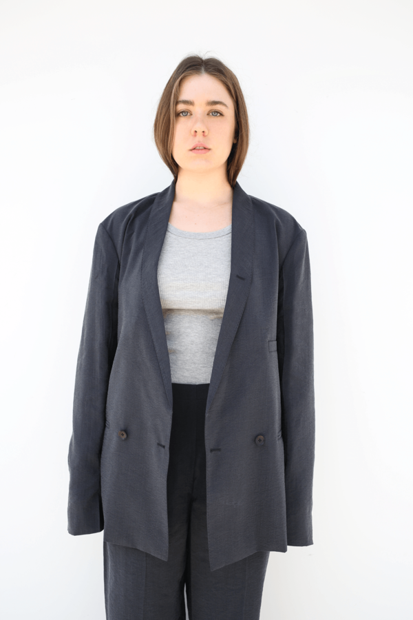 Lemaire Double Breasted Jacket - Coal | Garmentory