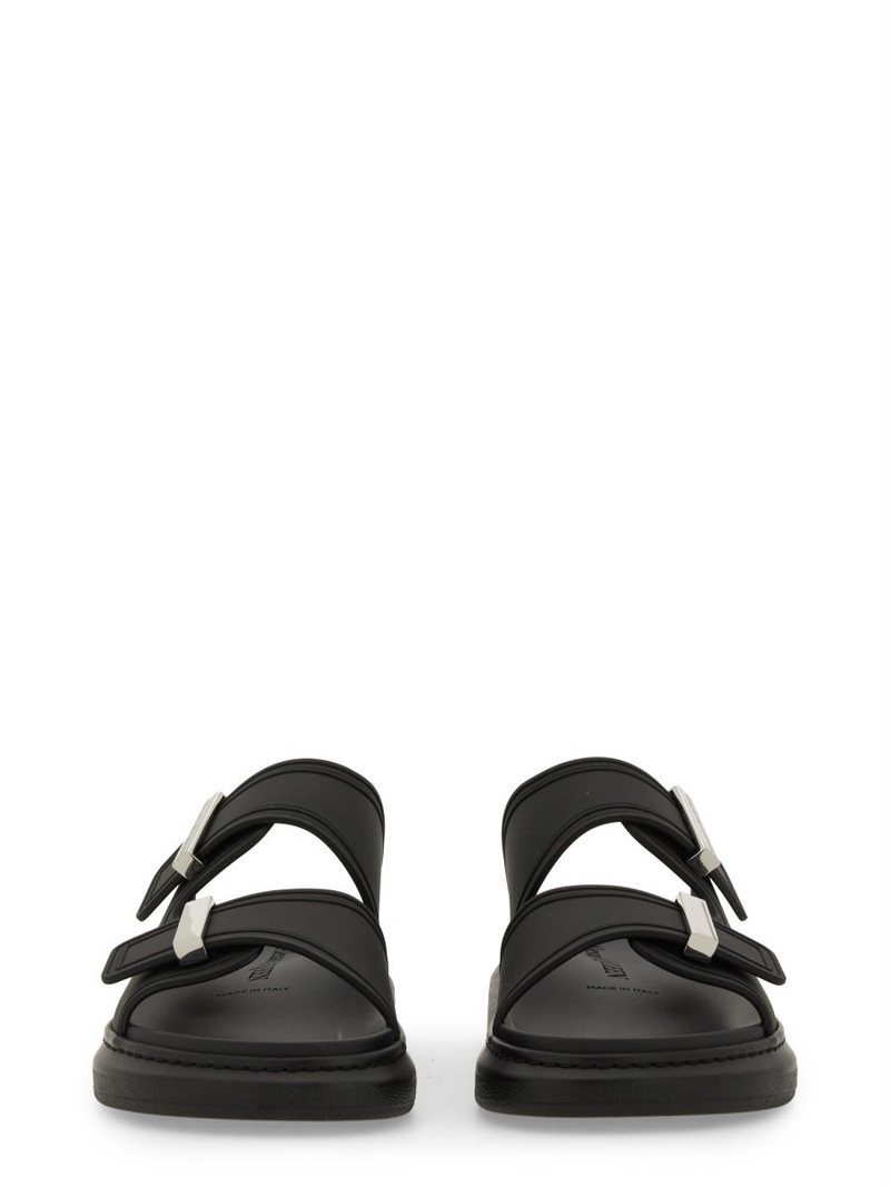 Alexander McQueen Sandalo Hybrid Oversize Flat Shoes - Black