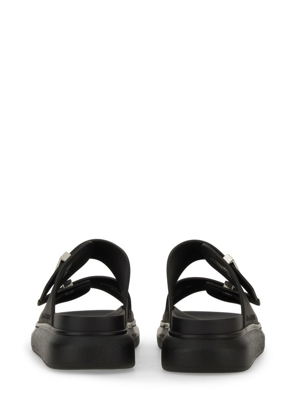 Alexander McQueen Sandalo Hybrid Oversize Flat Shoes - Black