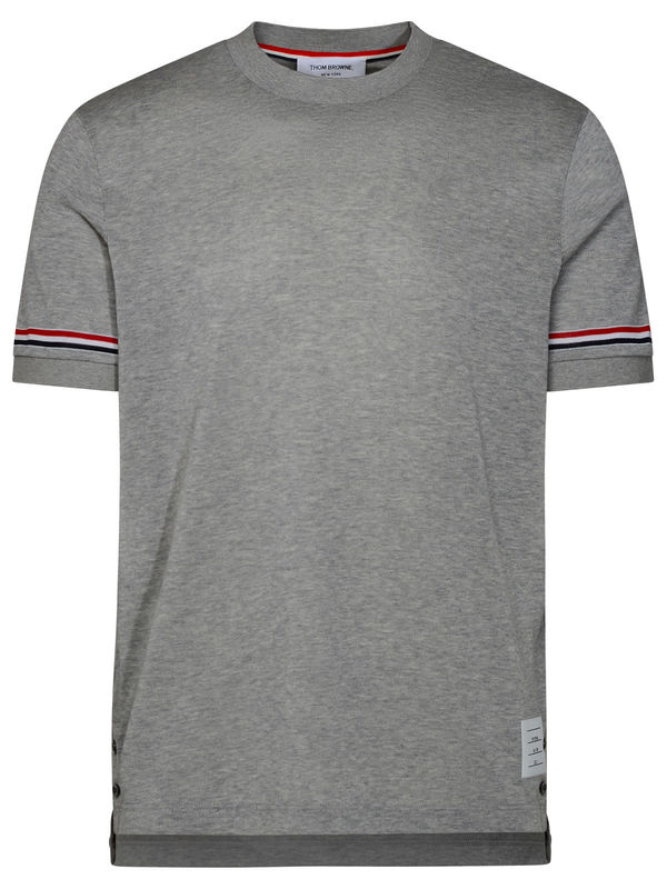 Thom Browne Cotton T-Shirt - Med Grey