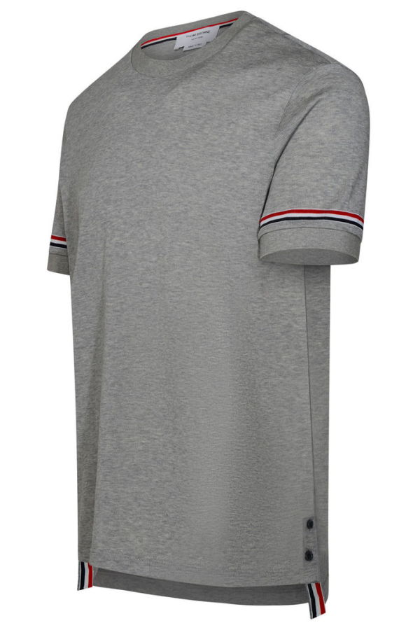Thom Browne Cotton T-Shirt - Med Grey