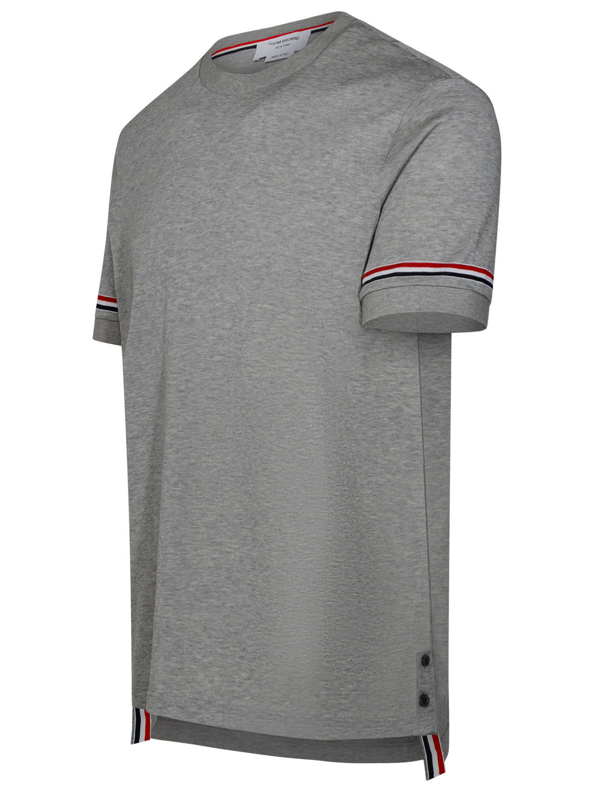 Thom Browne Cotton T-Shirt - Med Grey - Image 2 of 3